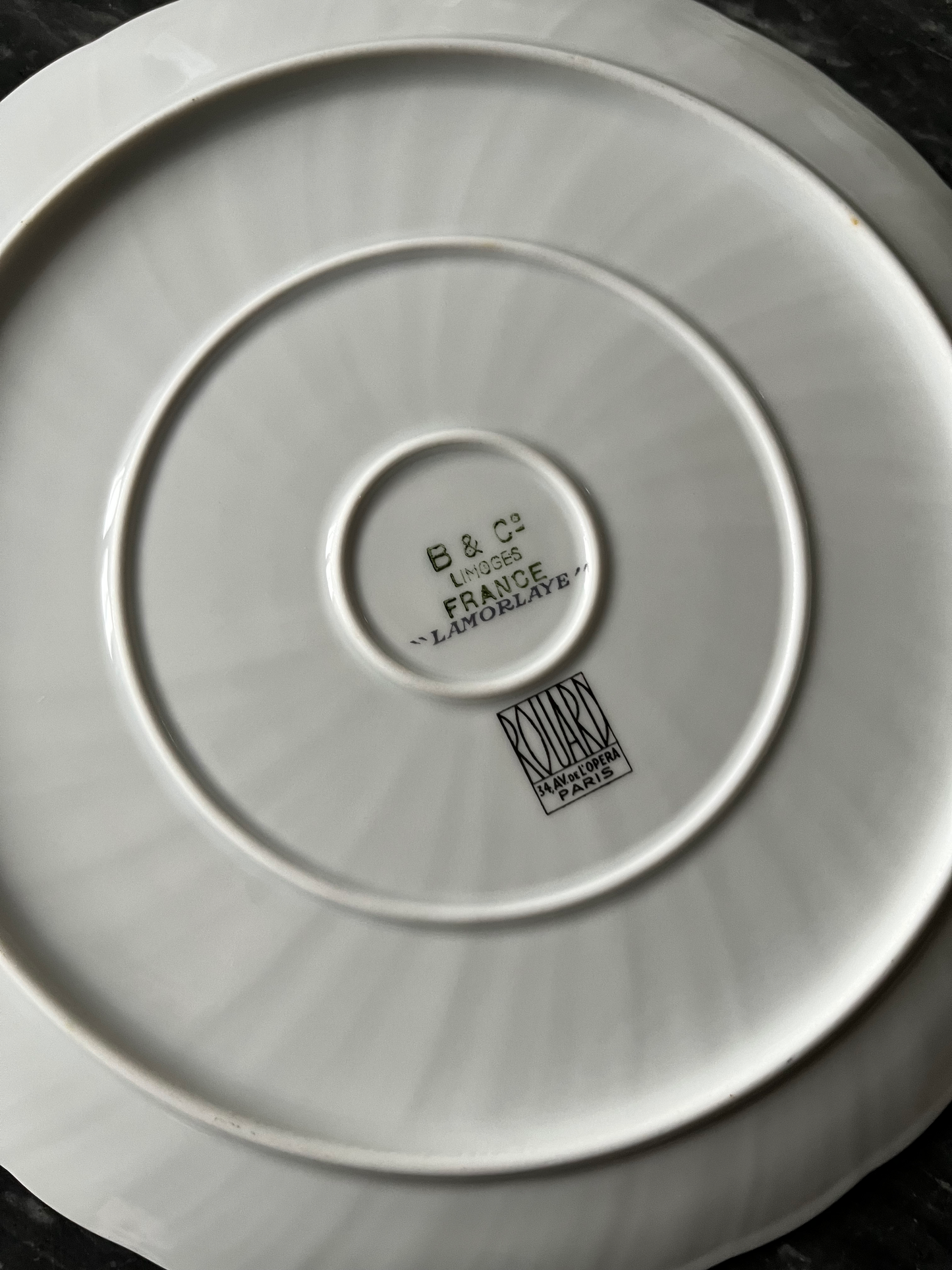 Tea cups and plates signed Rouard and Bernardaud