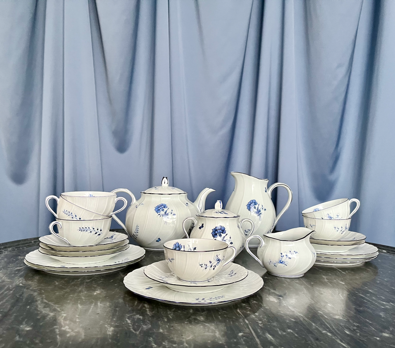 Limoges Porcelain Tea Set by Rouard and Bernardaud